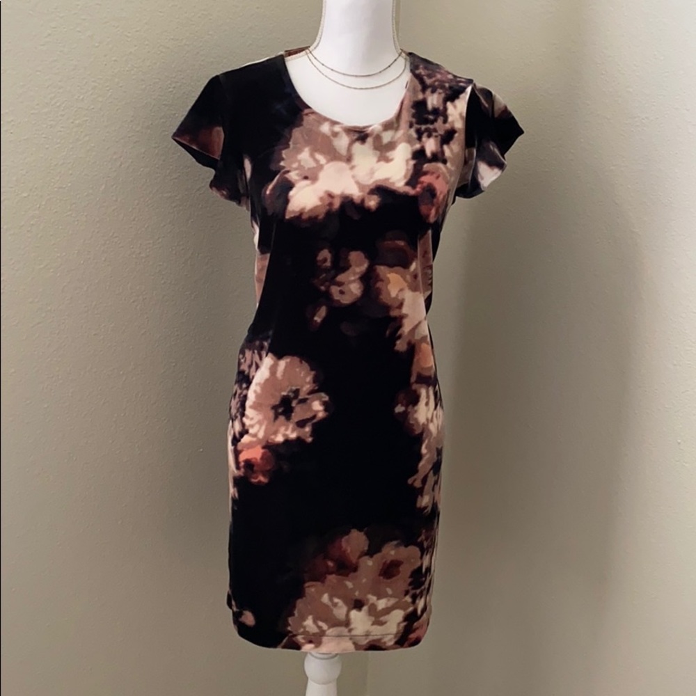 Cynthia Rowley Floral Crushed Velvet Dress